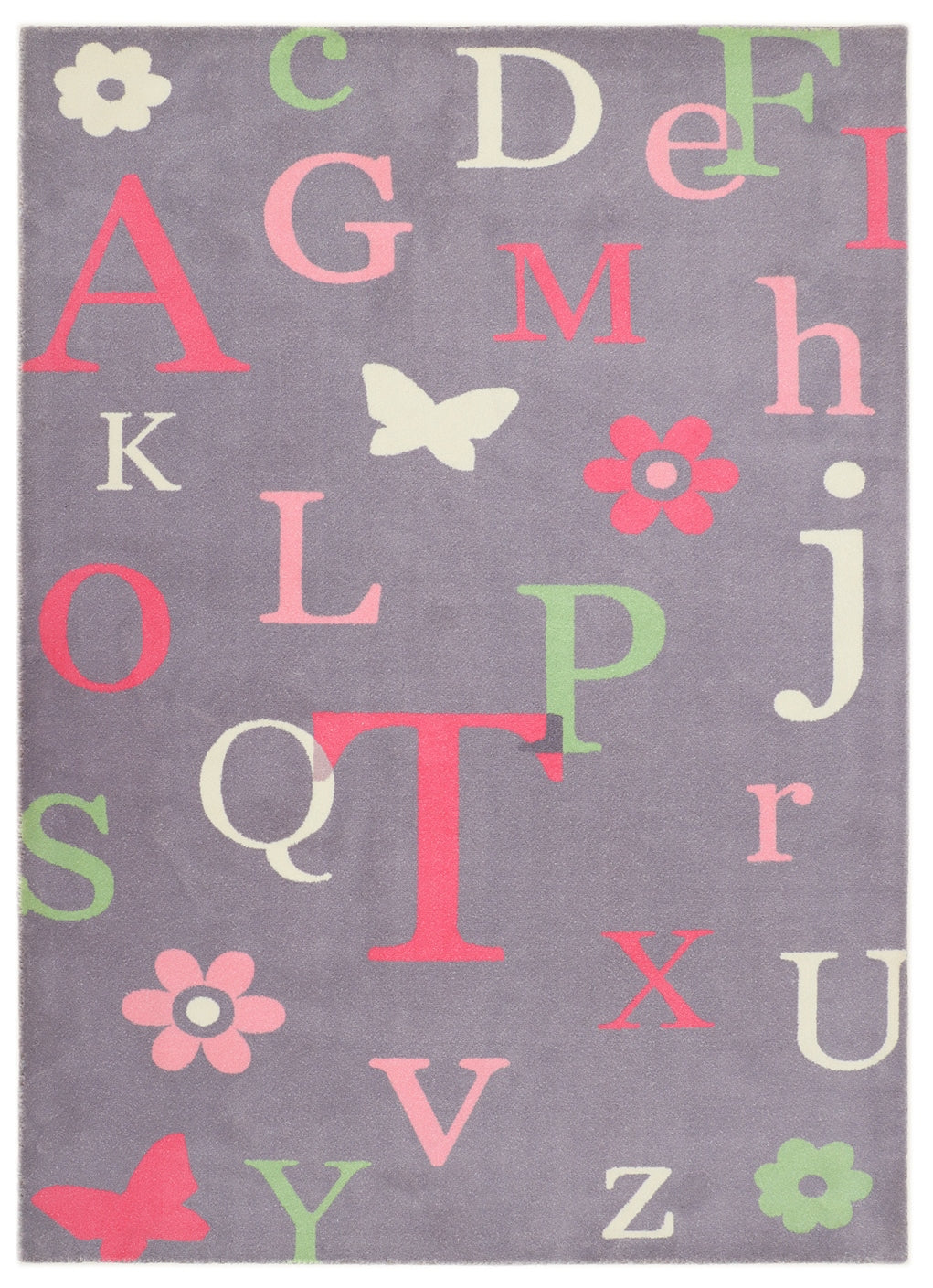 printed alphabets rug