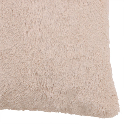 Beige Faux Fur Cushion Cover