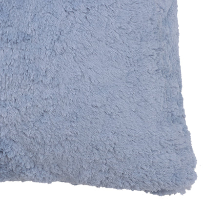 Blue Faux Fur Cushion Cover