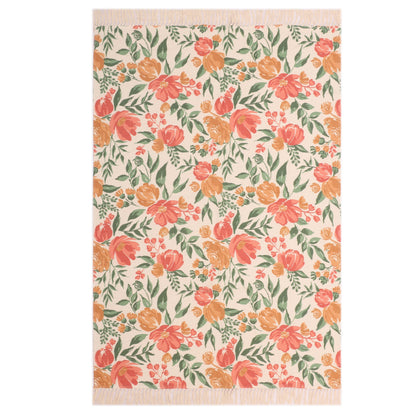 Floral Print Throw