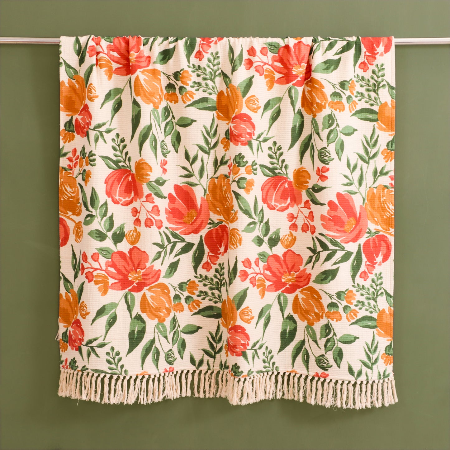 Floral Print Throw