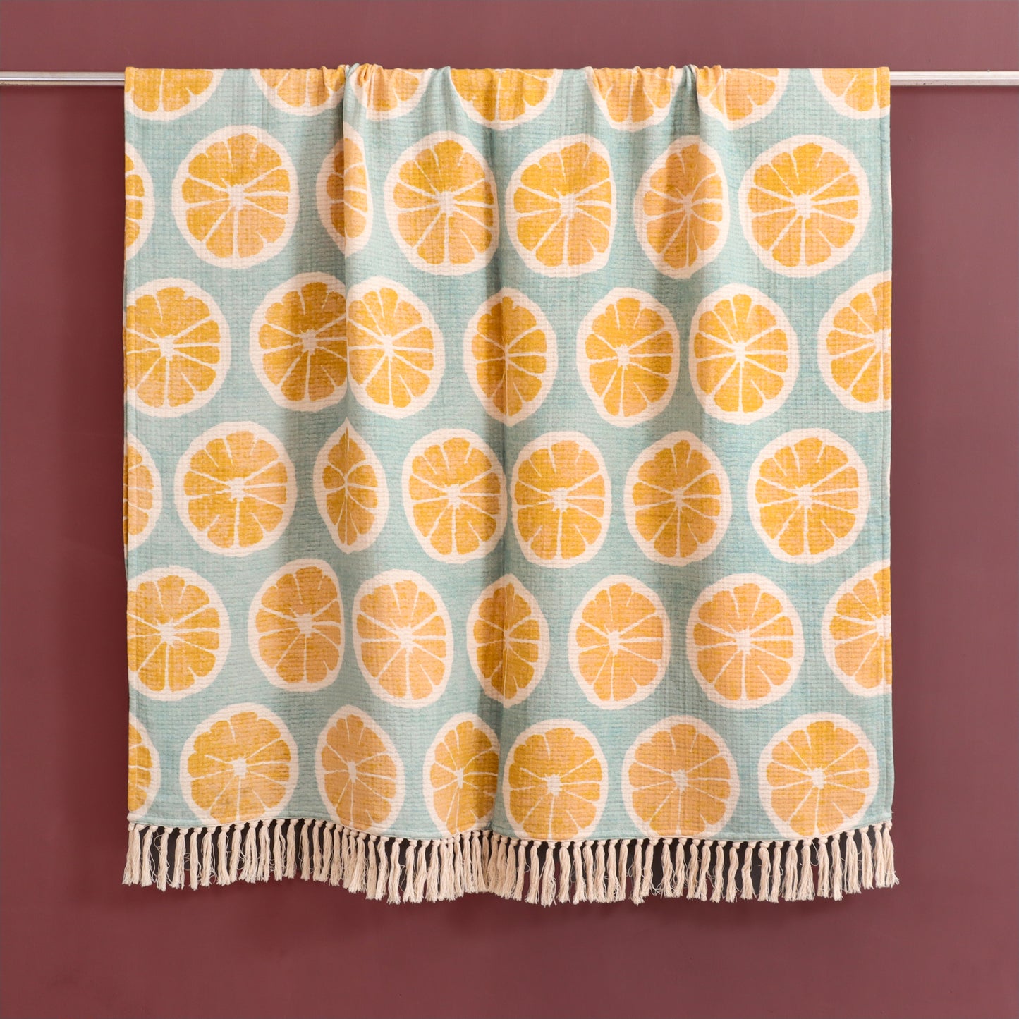Grapefruit Print Throw