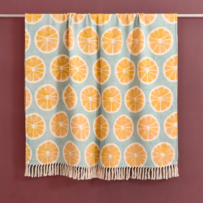 Grapefruit Print Throw