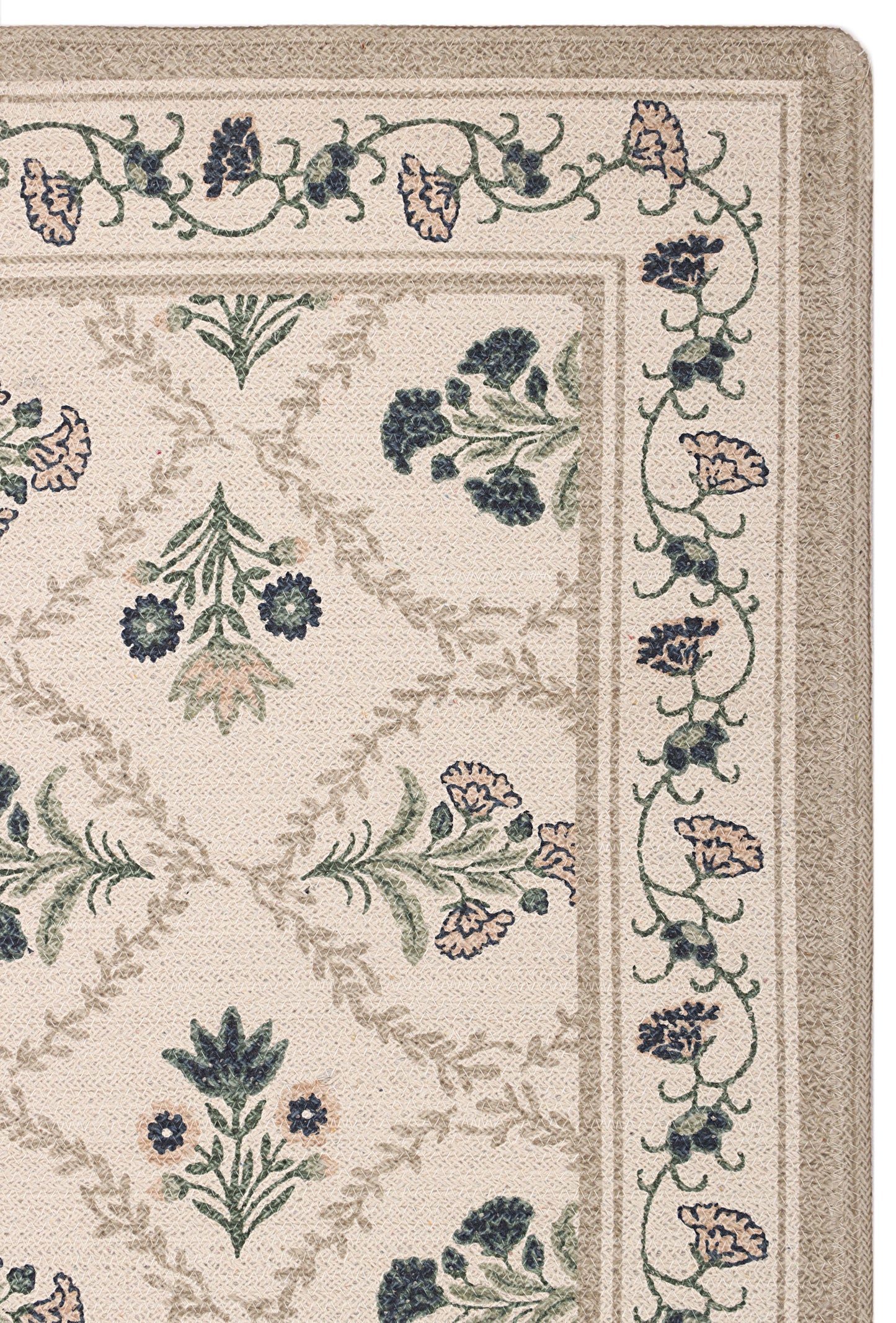 Botanical Diamond Weave Dhurrie