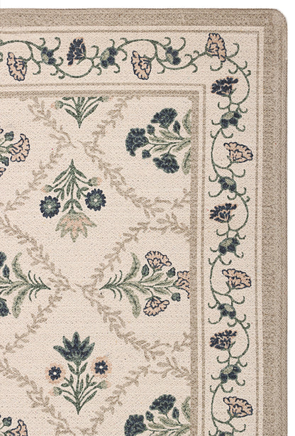 Botanical Diamond Weave Dhurrie