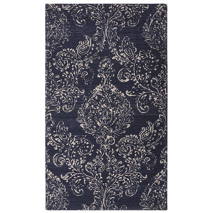Midnight Damask Dhurrie