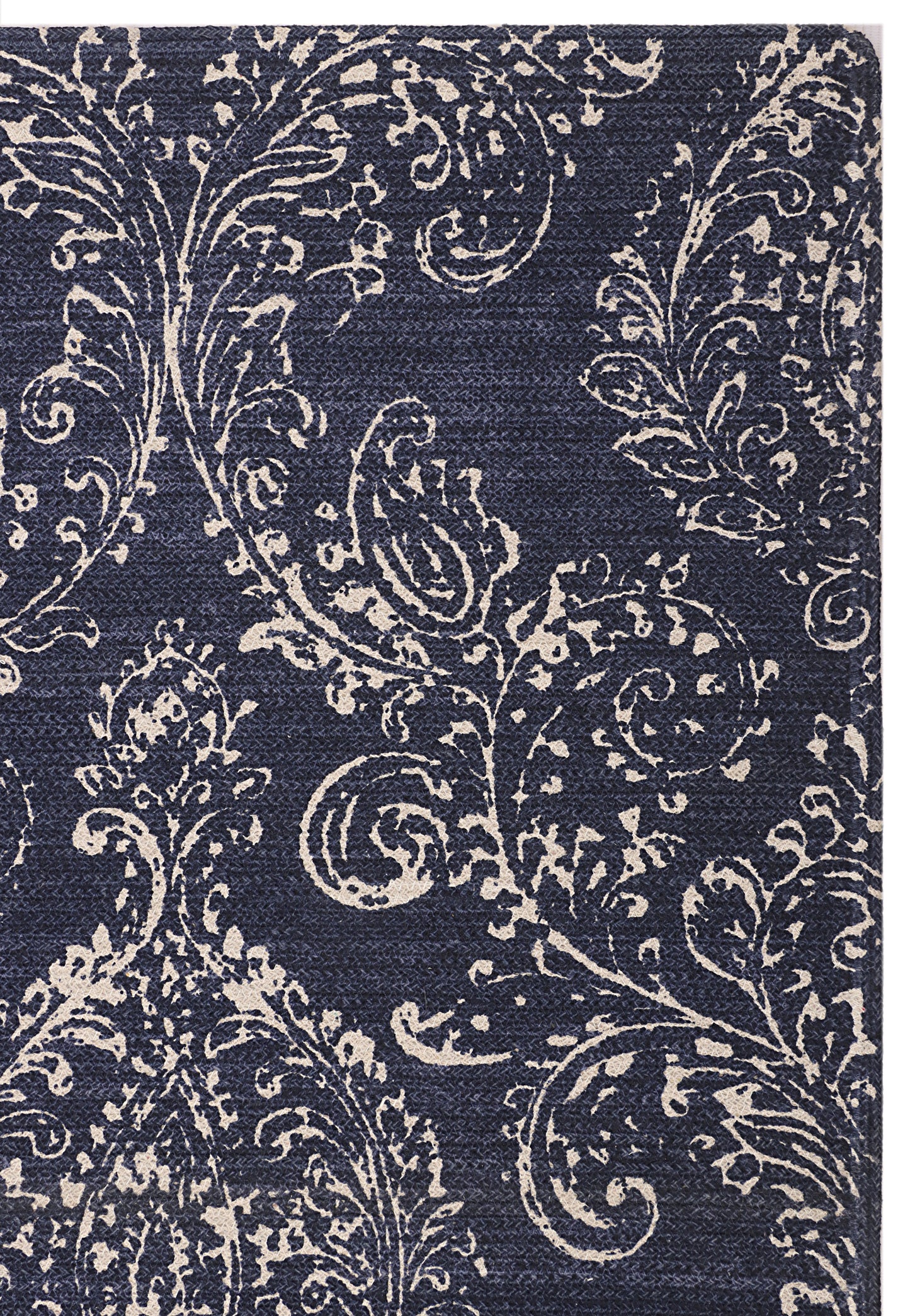 Midnight Damask Dhurrie