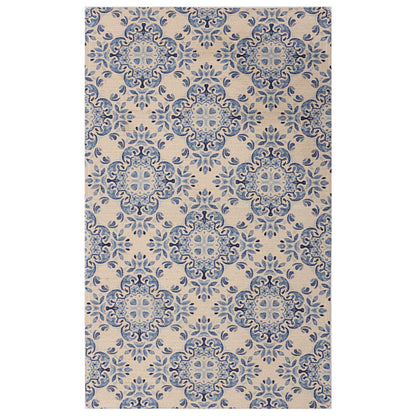 Indian Tile Bloom Dhurrie