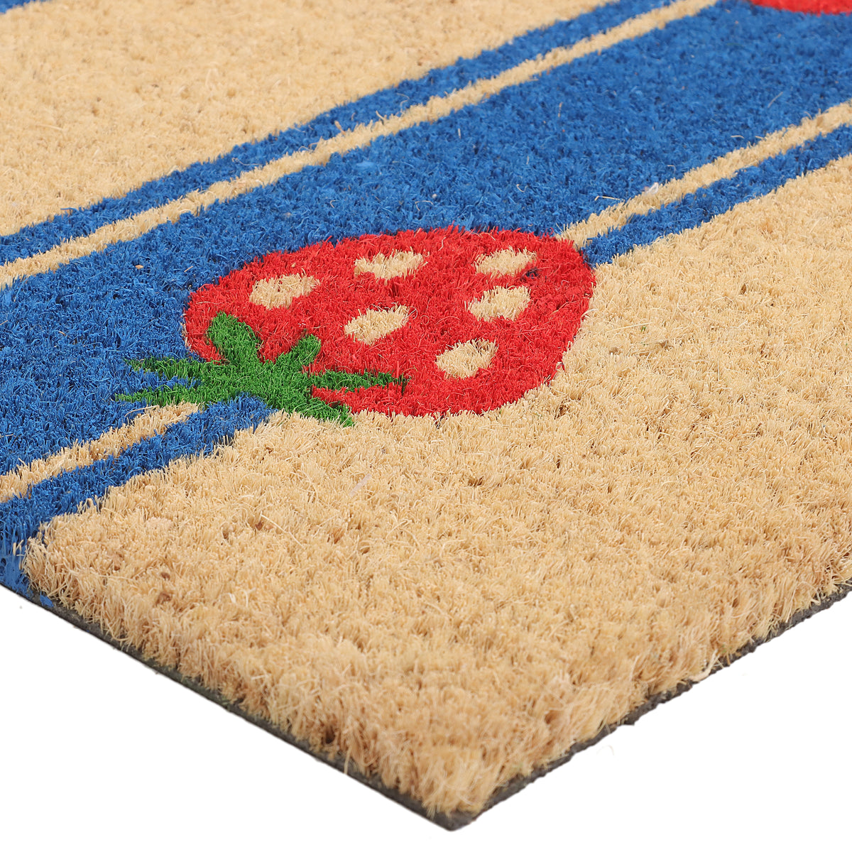 Strawberry Stripes Doormat