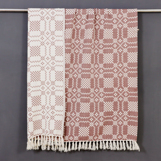 Reversible Cotton Jacquard Throw