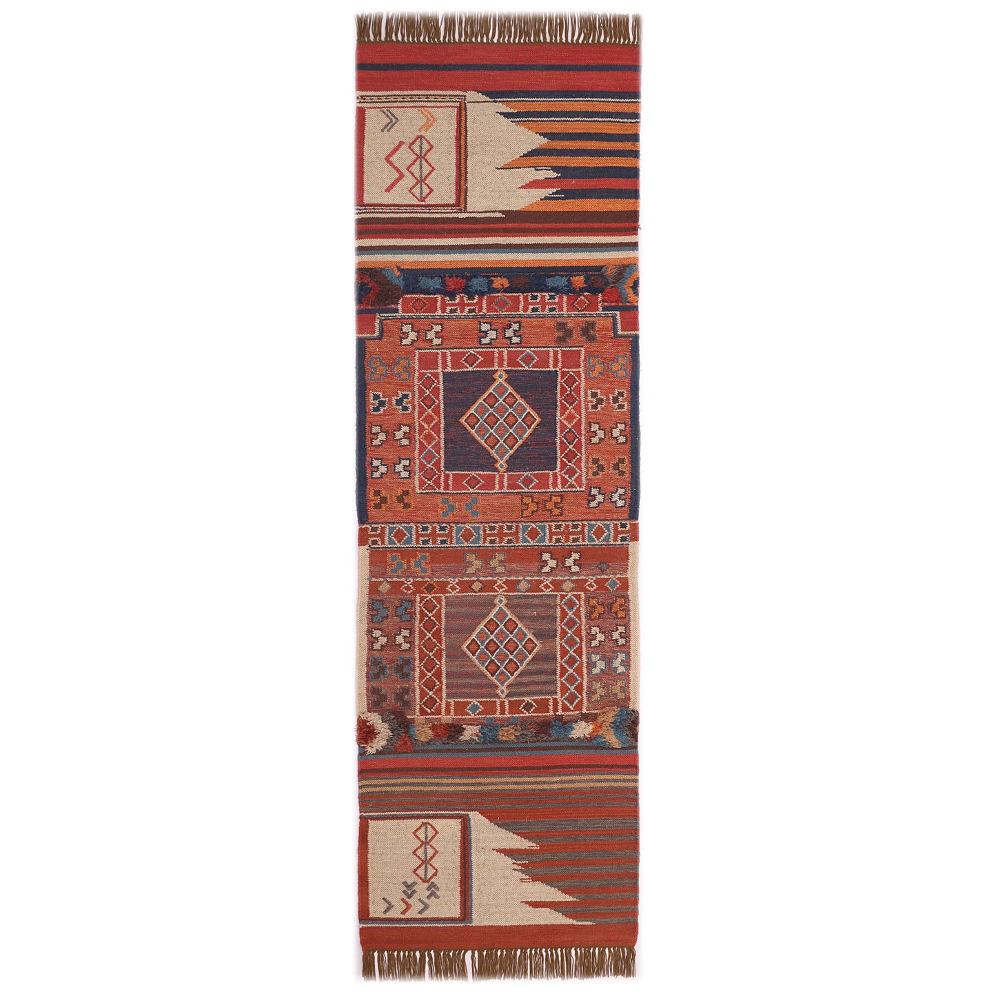 Vintage Hand Woven PET Runner - 2.5'x9'