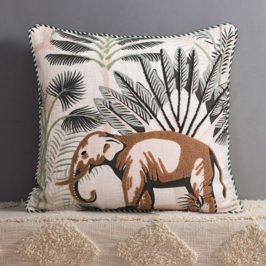 Elephant Print Cushion Cover