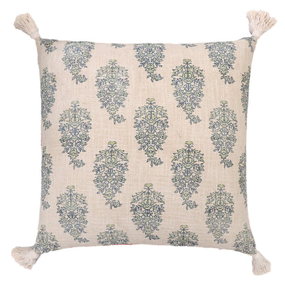 Red Floral Print Cushion Cover