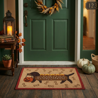 Halloween Dachshund Doormat