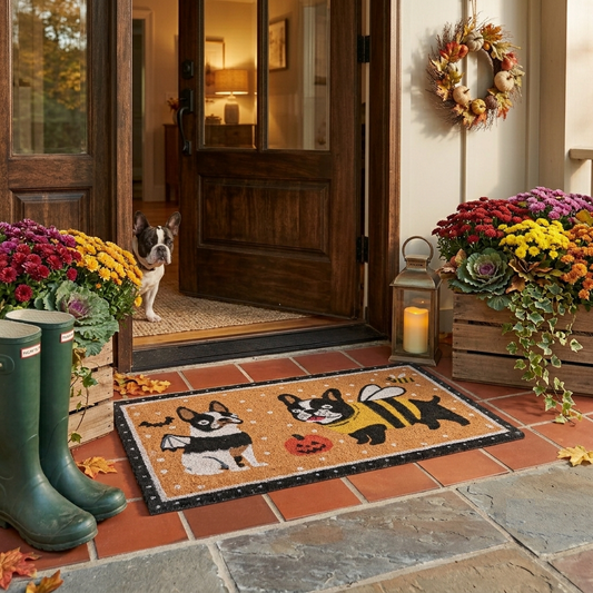 Pups & Pumpkins Doormat