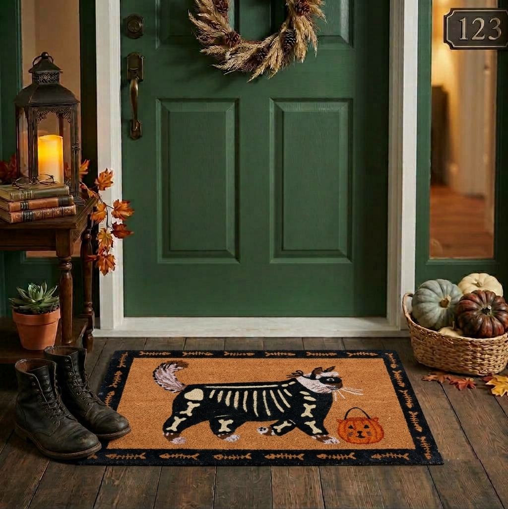 Halloween Cat Doormat