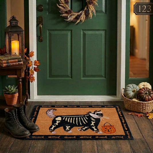 Halloween Cat Doormat