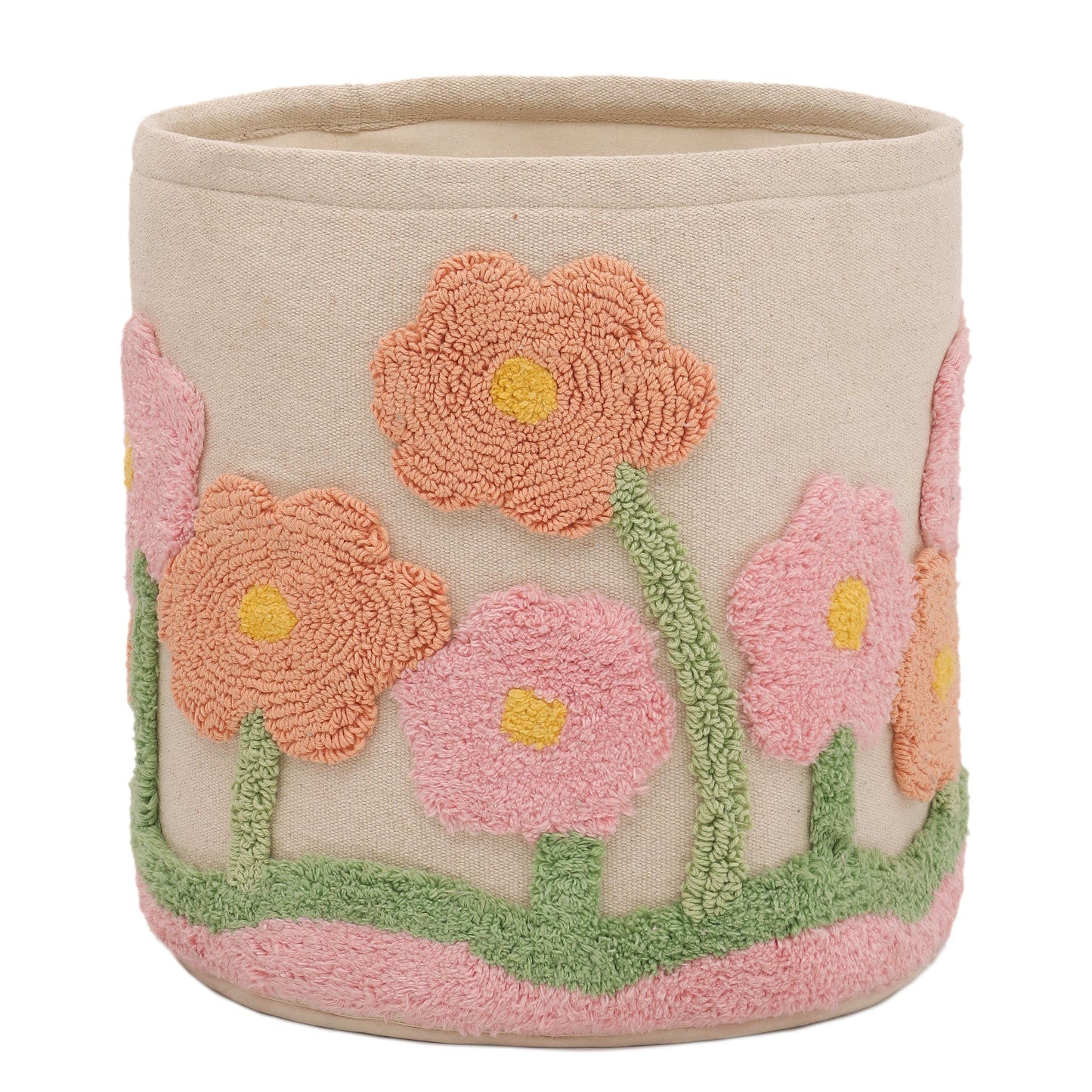 Tufted Floral Basket