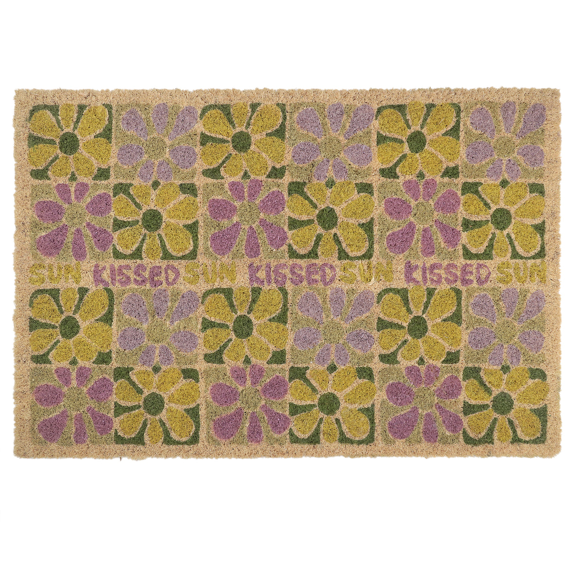 Sun Kissed Floral Coir Doormat