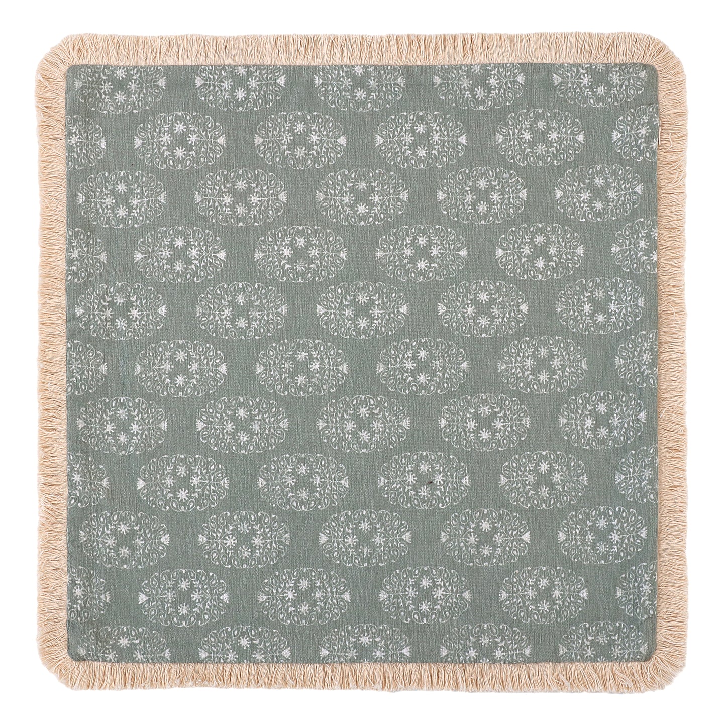 Sage Green Cotton Chenille Cushion Cover