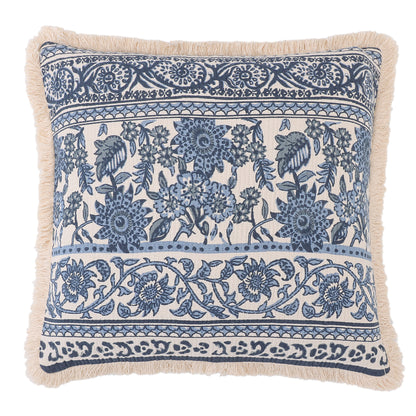Indigo Bloom Cushion Cover
