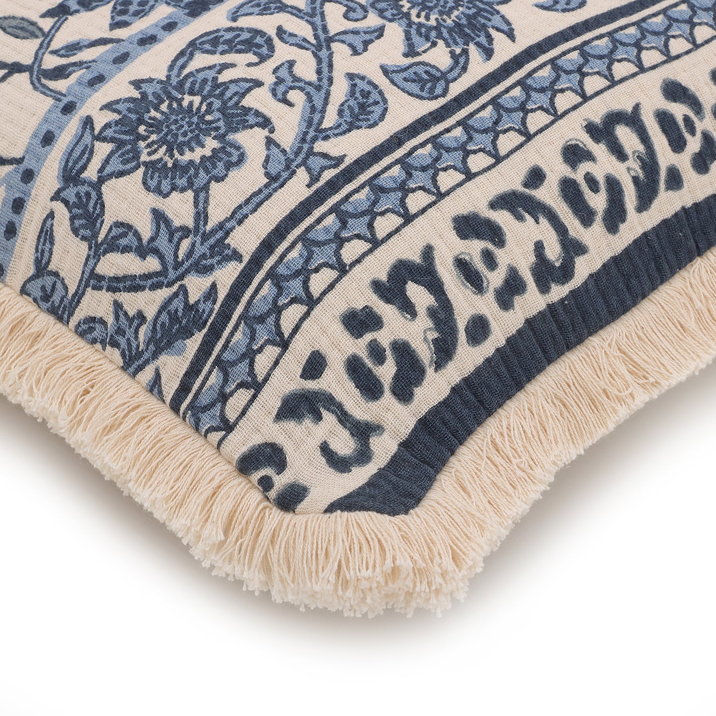 Indigo Bloom Cushion Cover