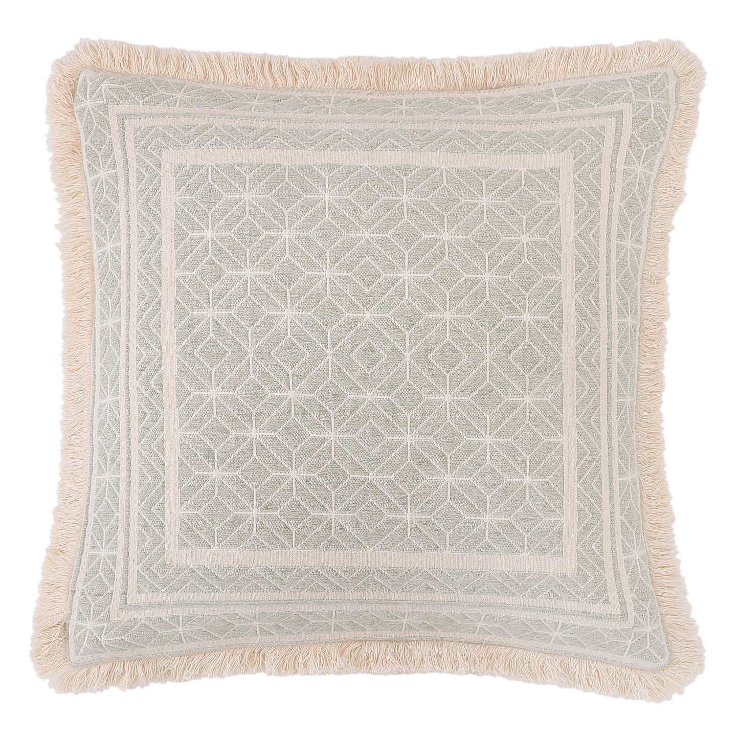 Geomatric Cotton Jacquard Cushion Cover