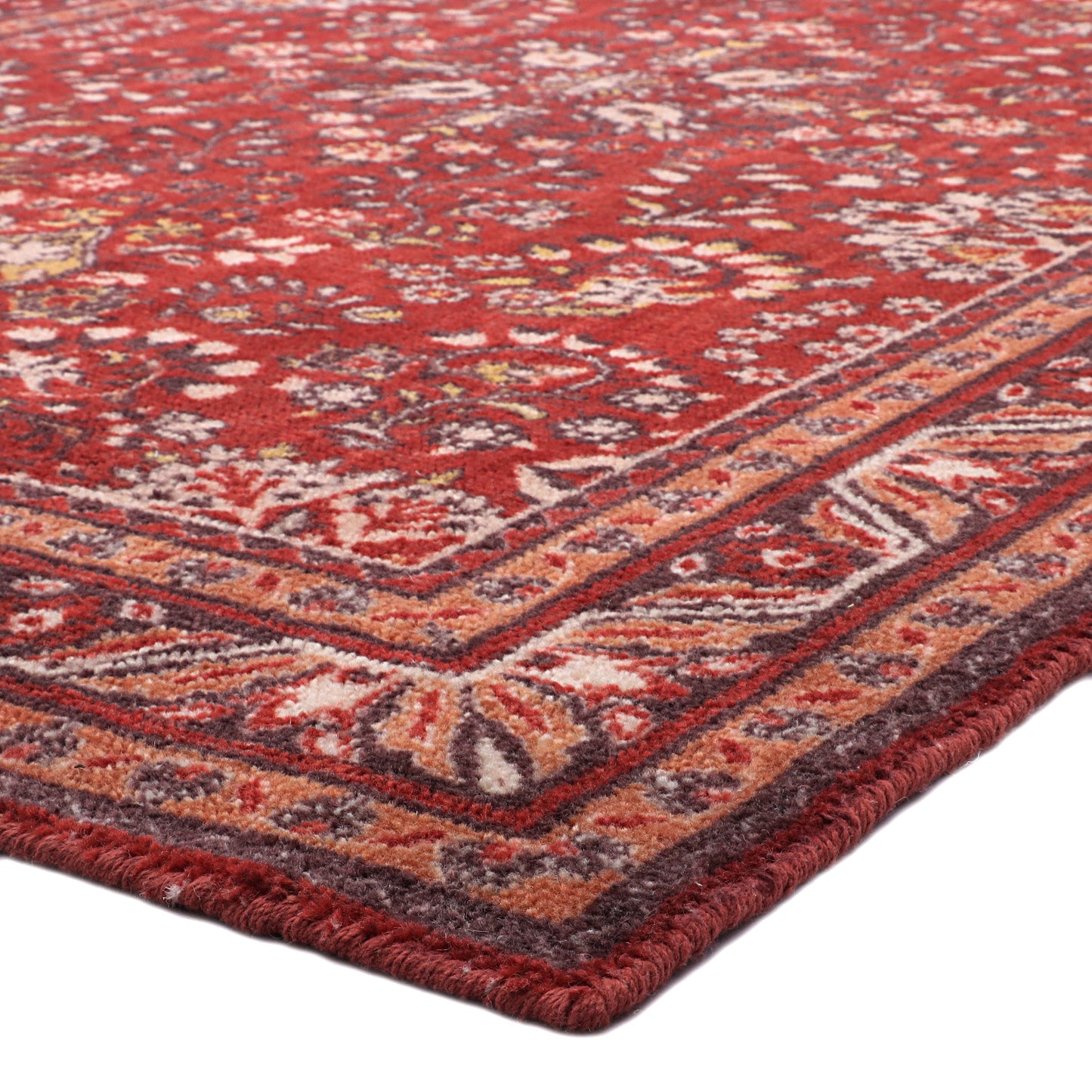 Traditional Red Floral Hand Knotted Carpet