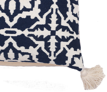 Blue Jacquard cushion Cover