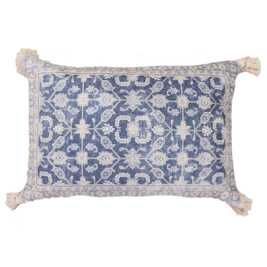 Blue Ikat Cushion Cover