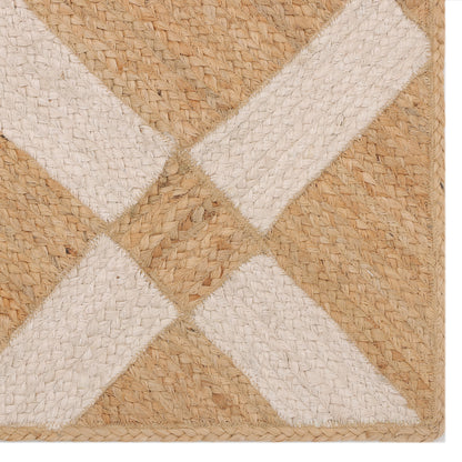 Cottage Grid Natural Jute Rug