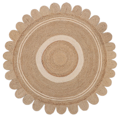 Scallop Round Jute Rug