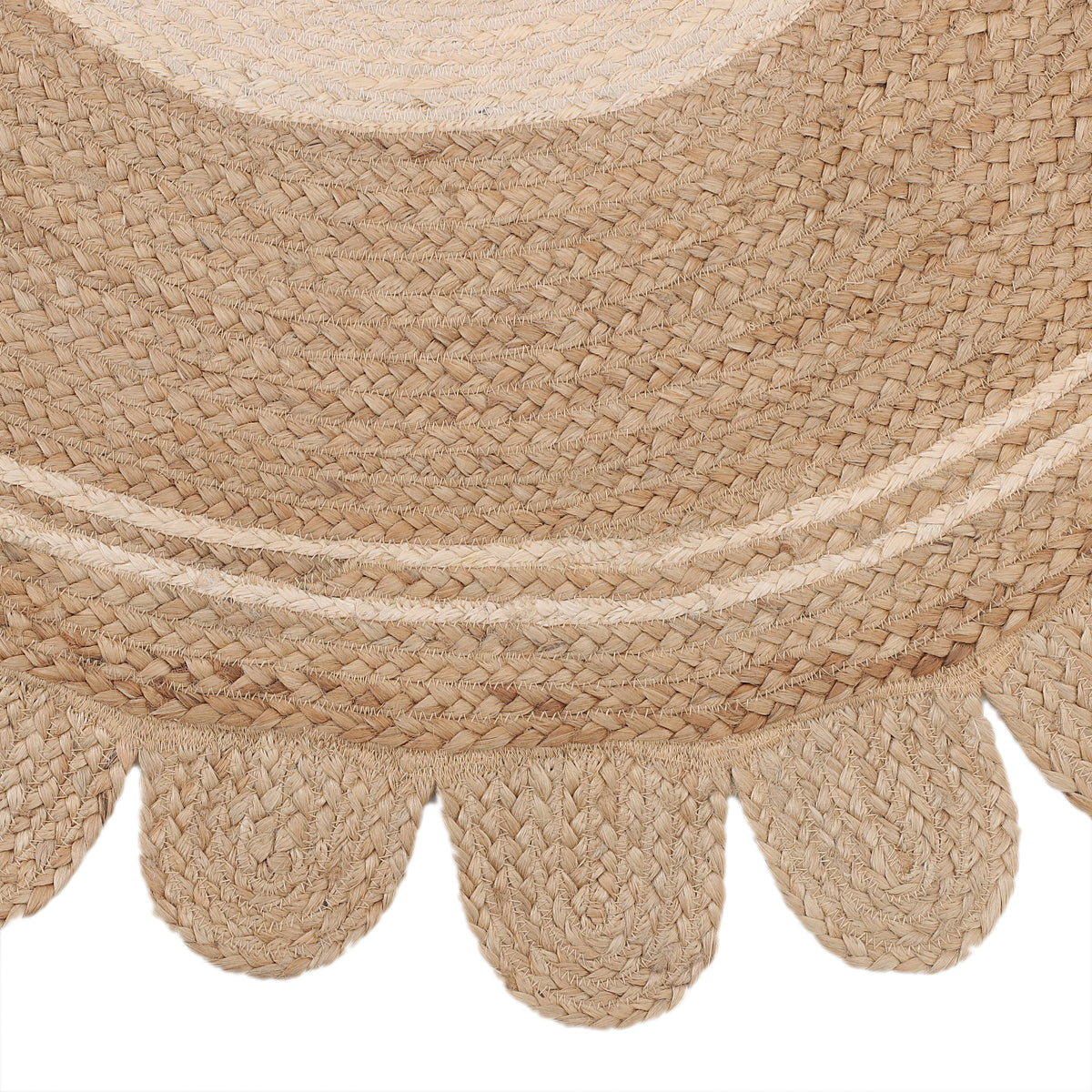 Scallop Round Jute Rug