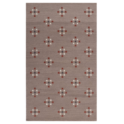 Neutral Taupe Hand Woven Kilim - 3'x5'