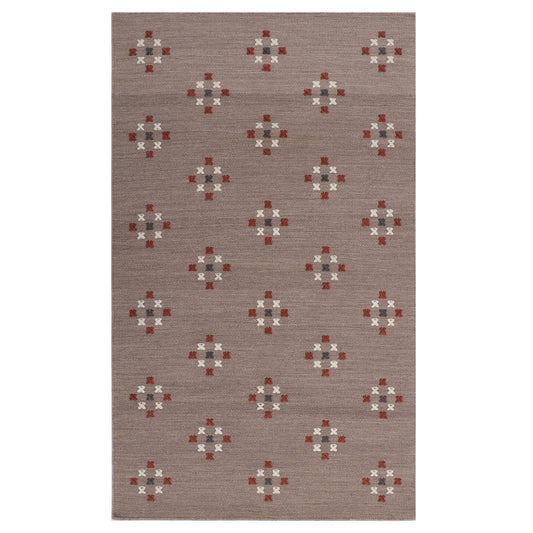 Neutral Taupe Hand Woven Kilim - 3'x5'