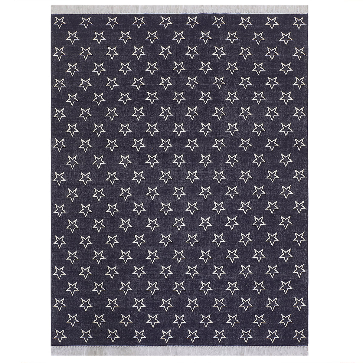 Blue & White Star Woven Kilim - 8'x10'