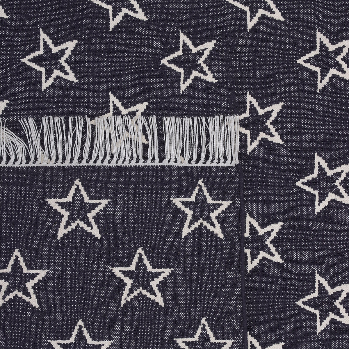 Blue & White Star Woven Kilim - 8'x10'