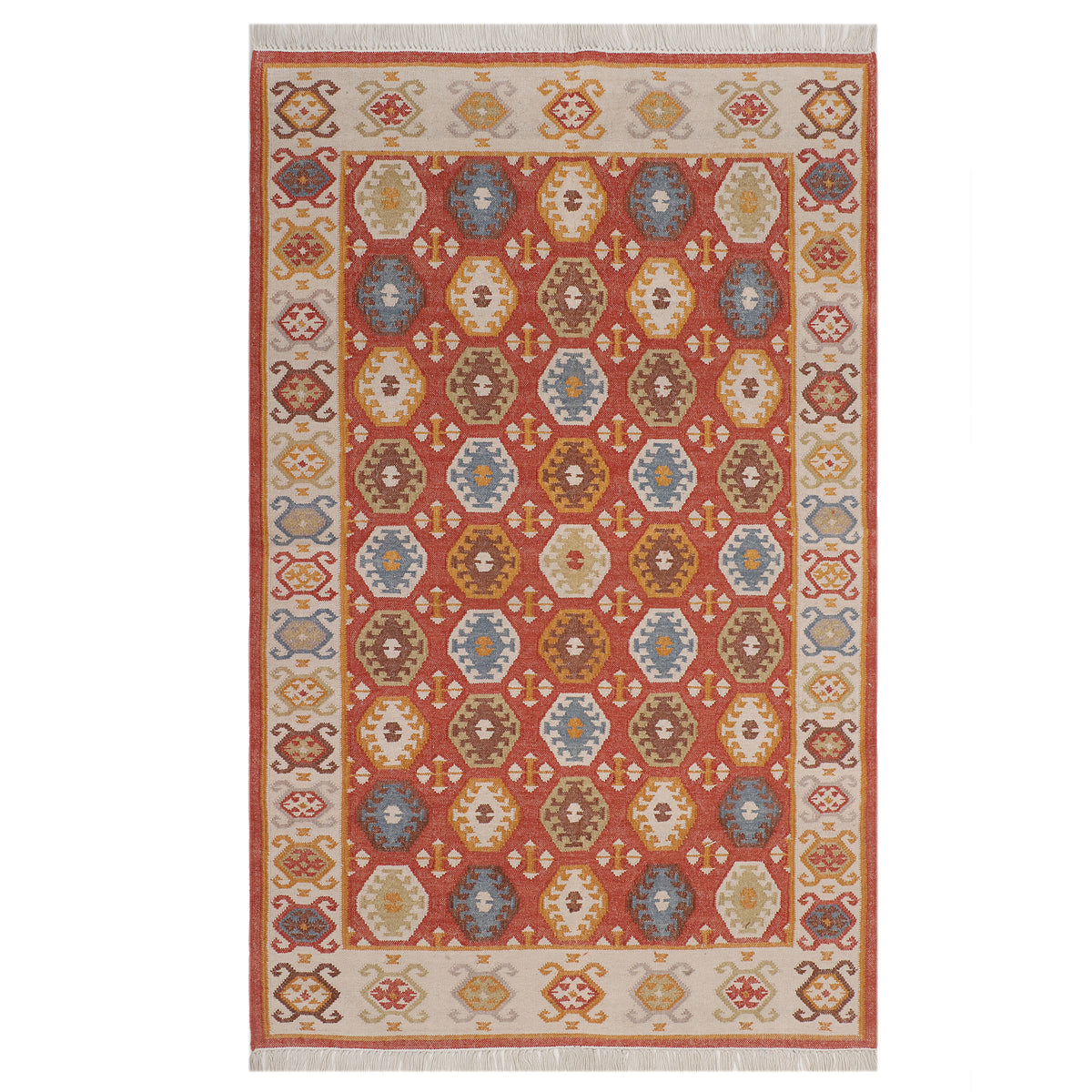 Multicolor Hand Woven Kilim - 5'x8'