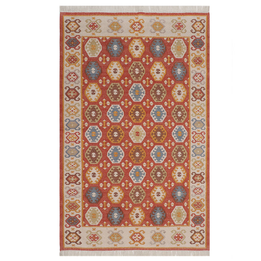 Multicolor Hand Woven Kilim - 5'x8'