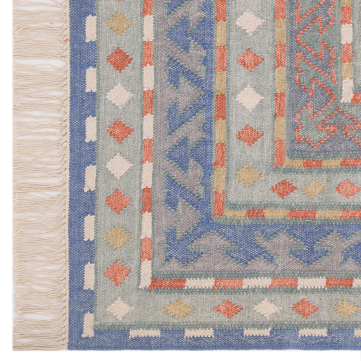 Blue Hand Woven Kilim - 9'x12'