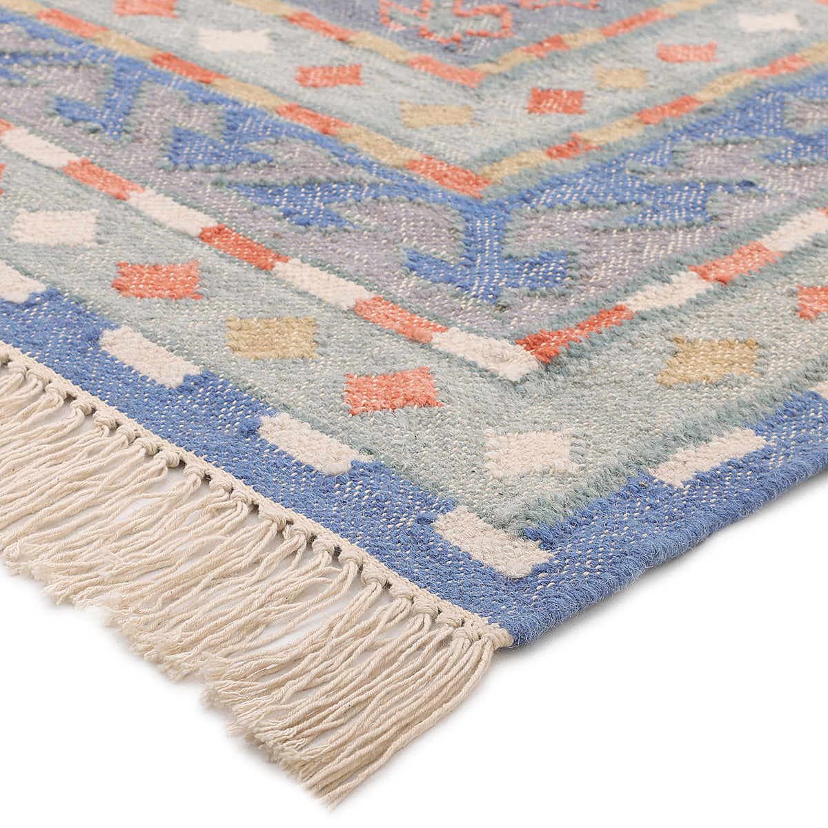 Blue Hand Woven Kilim - 9'x12'