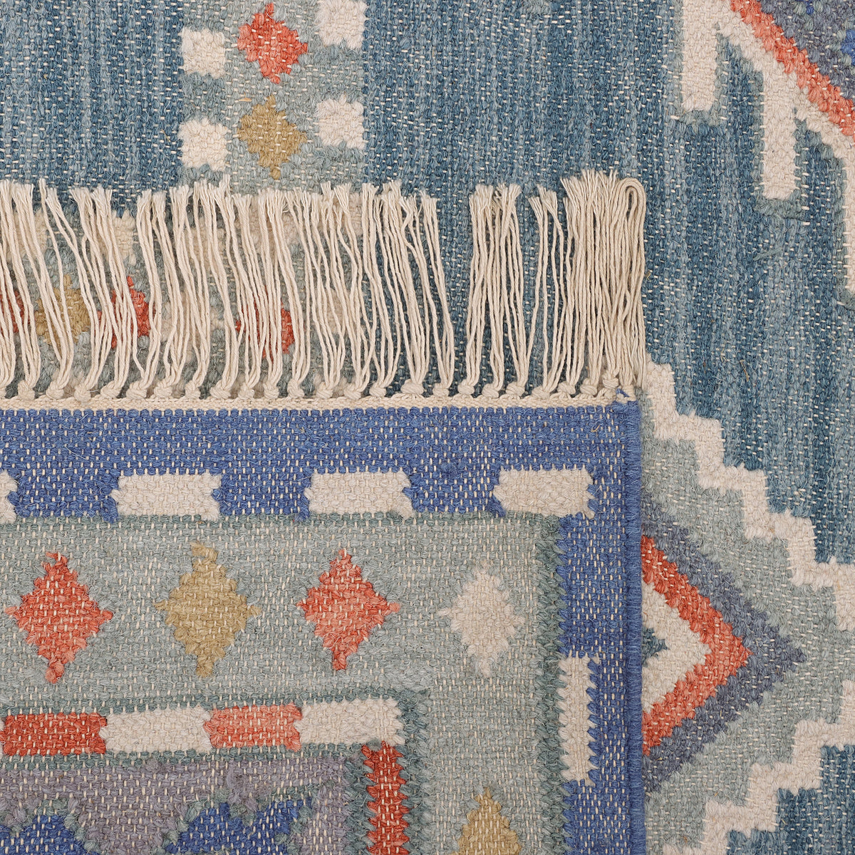 Blue Hand Woven Kilim - 9'x12'
