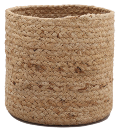 Round Hand Braided Basket Set of 2 (8x8 Inch)