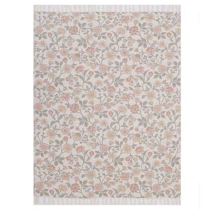 Reversible Multicolor Floral Throw