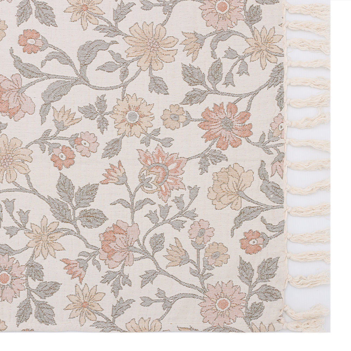 Reversible Multicolor Floral Throw