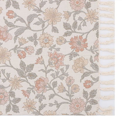Reversible Multicolor Floral Throw