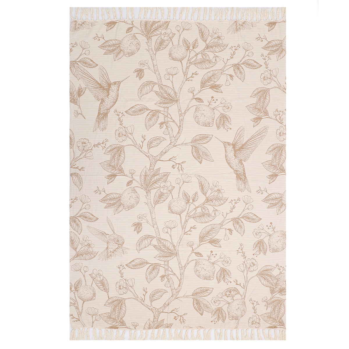 Reversible Hummingbird Citrus Throw