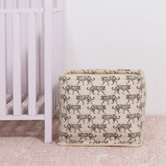 tiger print basket