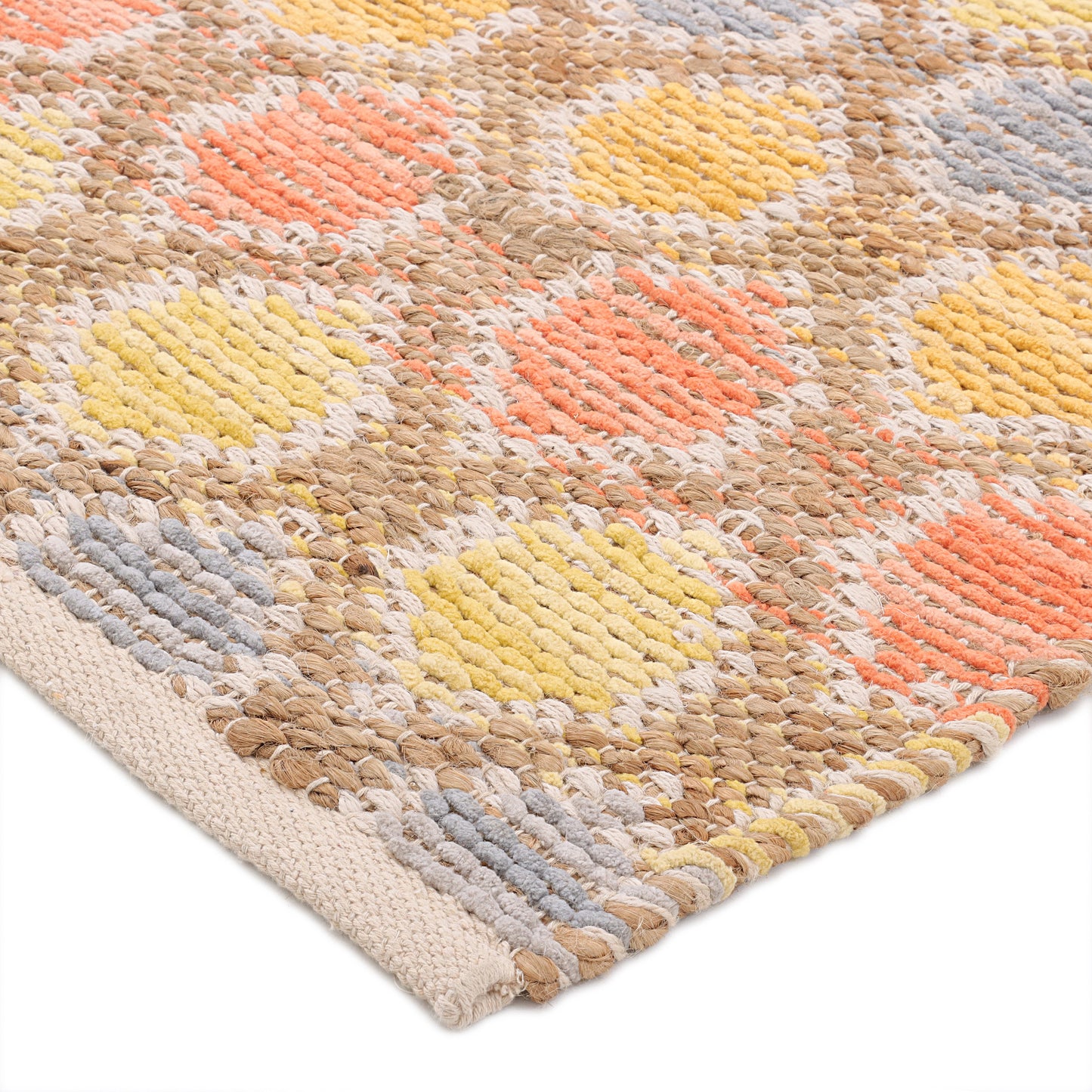 Multicolor Pitloom Jute/Chennile Rug