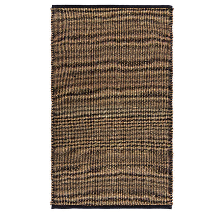 Black & Jute Hand Woven Rug
